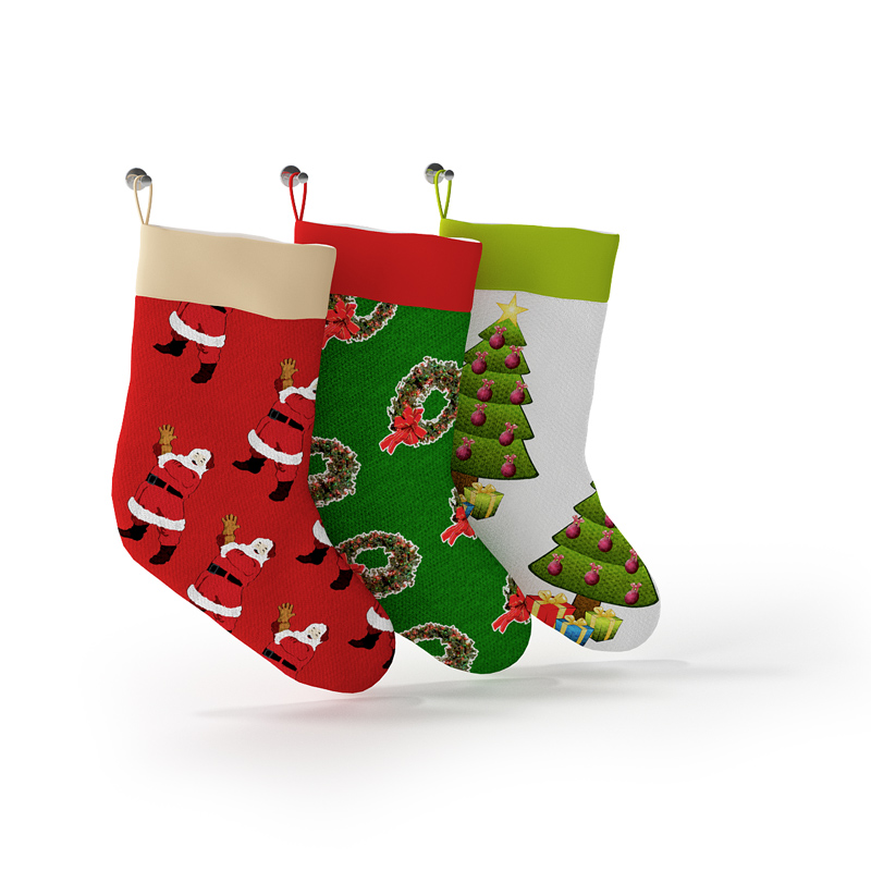 圣诞节饰品：圣诞袜子C4D模型 Christmas socks 3D model - C4D之家 - RENDERS 26.jpg