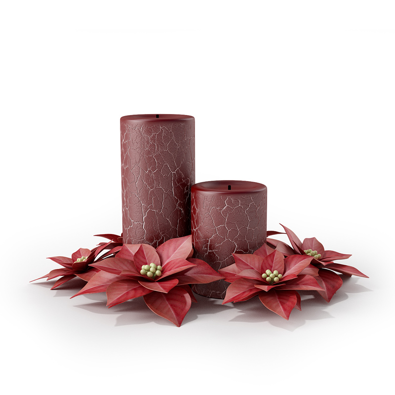 圣诞节红花蜡烛C4D模型 Christmas candles 3D model - C4D之家 - RENDERS 28.jpg