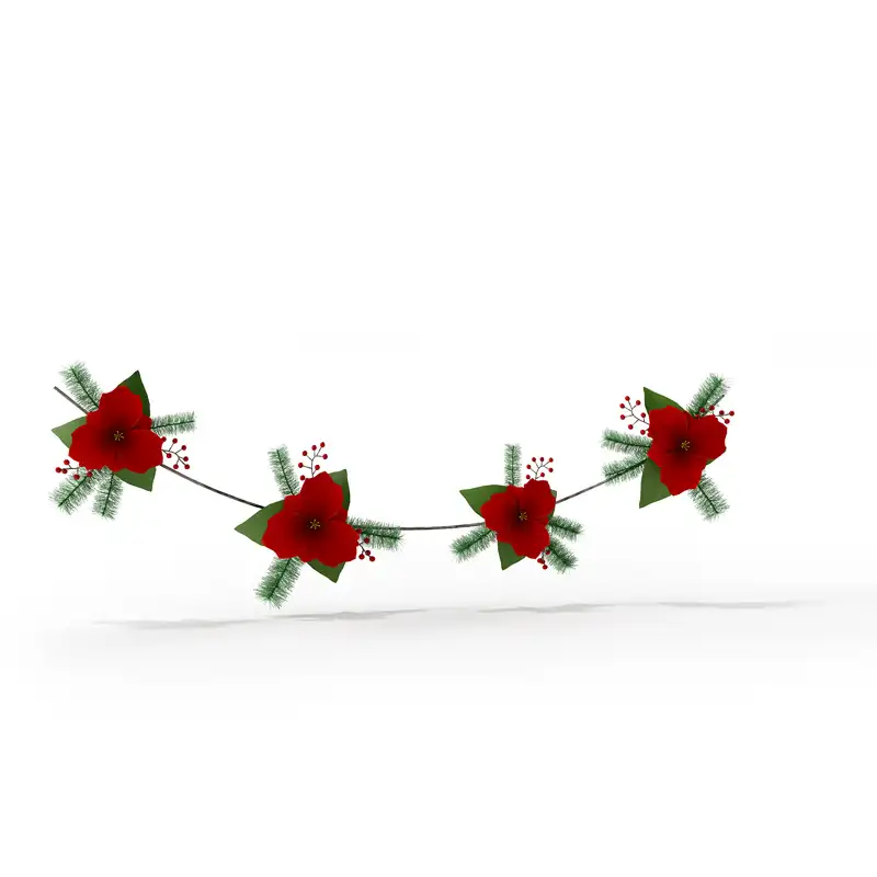 圣诞节装饰品：红花彩带C4D模型 Christmas ribbon 3D model - C4D之家 - RENDERS 38.jpg