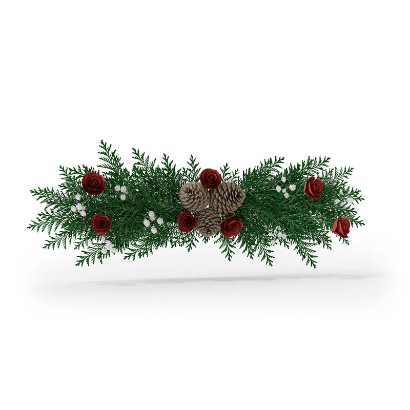 圣诞节装饰品模型：松枝、松果花带C4D模型 Christmas decorations 3D model - C4D之家 - RENDERS 45.jpg
