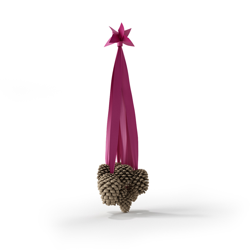 圣诞节装饰品：松果C4D模型Christmas pinecone 3D model - C4D之家 - RENDERS 47.jpg