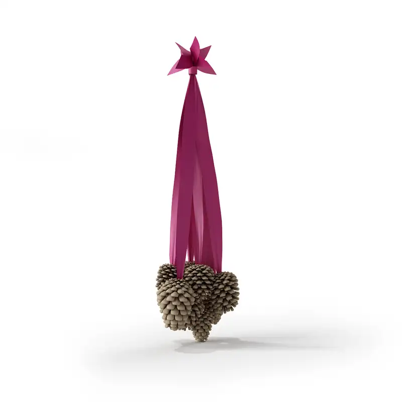 圣诞节装饰品：松果C4D模型Christmas pinecone 3D model - C4D之家 - RENDERS 47.jpg