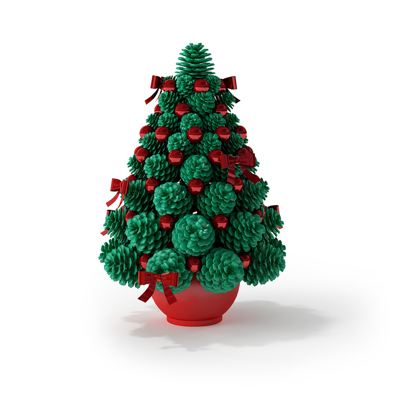 圣诞节盆栽圣诞树C4D模型 Christmas tree 3D model - C4D之家 - RENDERS 51.jpg