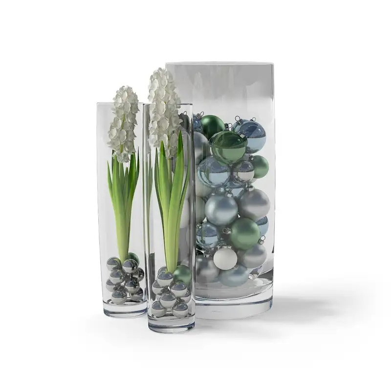 圣诞节装饰品：玻璃缸圆球、水仙花C4D模型 Christmas decorations 3D model - C4D之家 - RENDERS 60.jpg