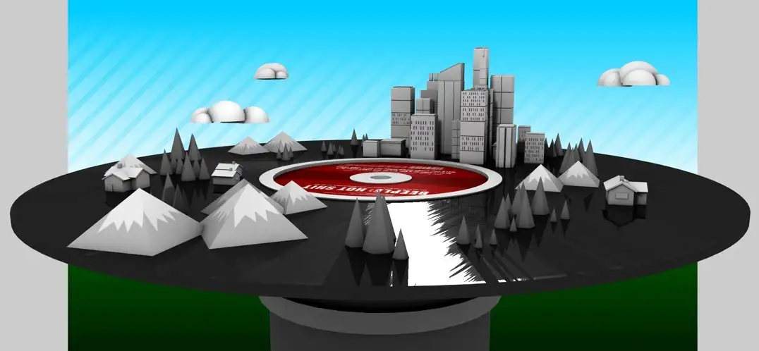 C4D卡通动画工程文件：城市转盘 scratch city - C4D之家 - scratch city.jpg