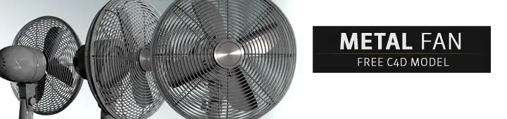 电扇/台扇、电风扇C4D模型 Streamlined Fan