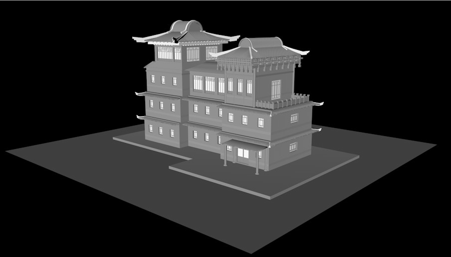 c4d古楼分体模型 - C4D之家 - a--1.jpg