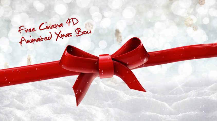 C4D蝴蝶结动画工程文件 Xmas Ribbon - C4D之家 - Snip20131208_3.jpg