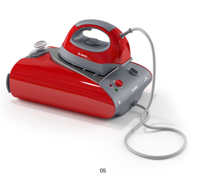 红色电熨斗C4D模型 A red electric iron 3D model