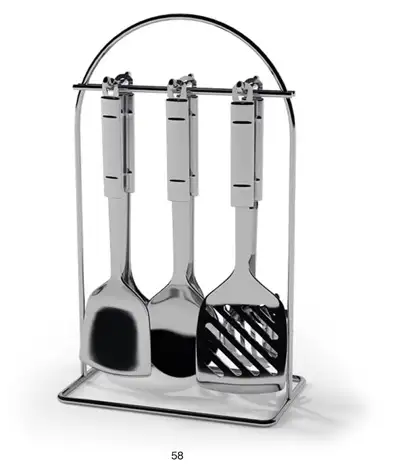 炒菜厨具架：铲子、勺子3D模型 Cooking 3D model kitchen rack