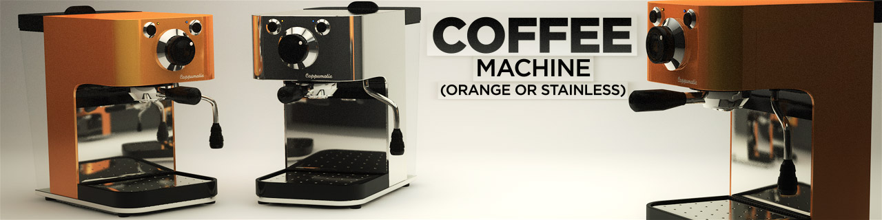 Cinema 4d家用厨房模型包预设 The Pixel Lab – Kitchen Pack - C4D之家 - Coffee-Machine.jpg