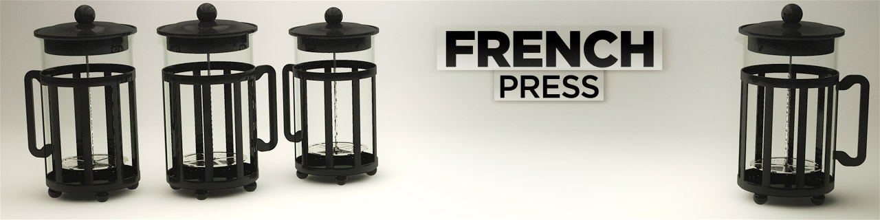Cinema 4d家用厨房模型包预设 The Pixel Lab – Kitchen Pack - C4D之家 - French-Press.jpg