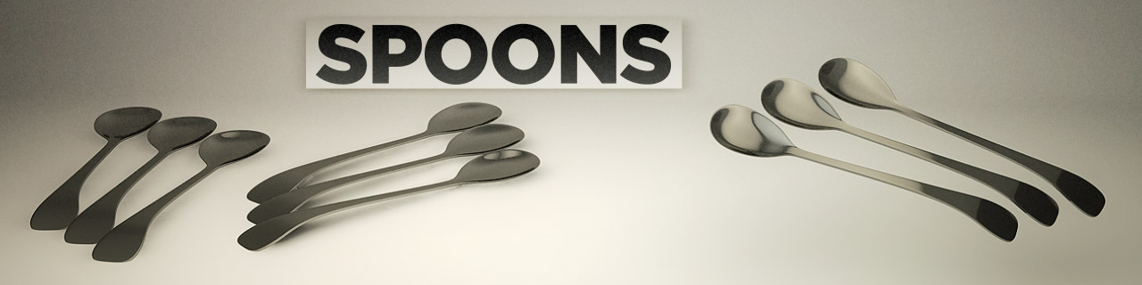 Cinema 4d家用厨房模型包预设 The Pixel Lab – Kitchen Pack - C4D之家 - Spoons.jpg