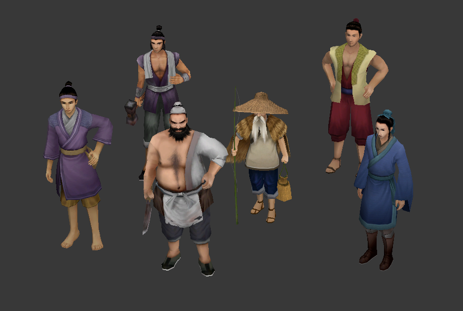 仙剑4 即墨村民模型下载 - C4D之家 - 1.png