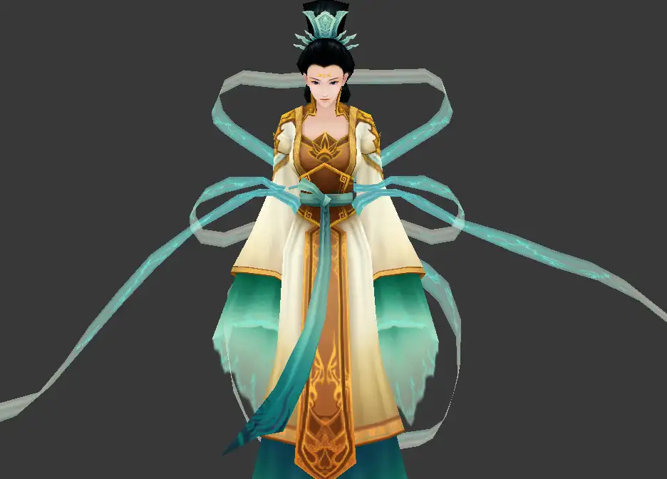 游戏模型：仙剑4神界九天玄女模型下载 - C4D之家 - 1.png