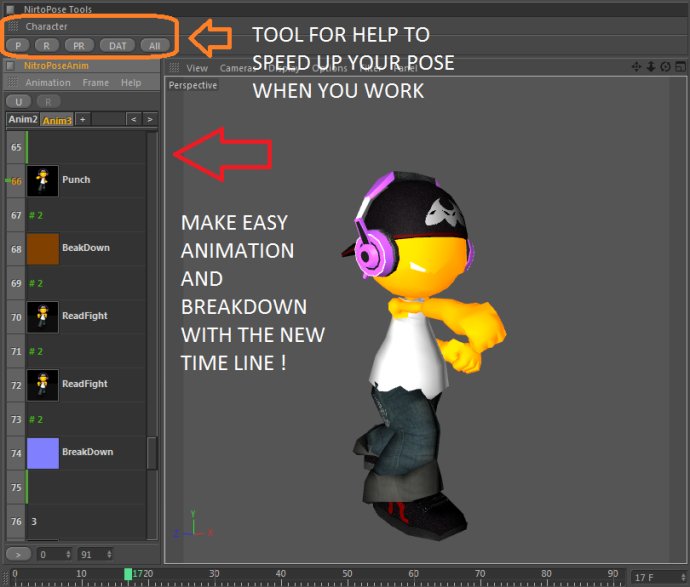 Nitro4D NitroPose 1.5 for Cinema 4D 角色动画插件（支持R15）