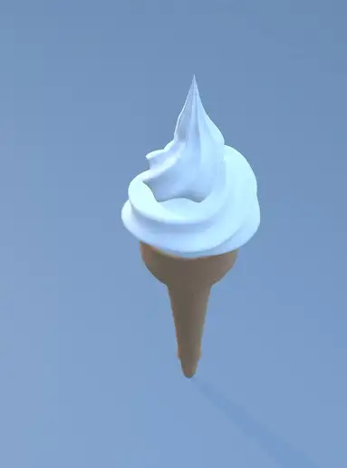 奶油冰淇淋3D模型 Soft-Ice