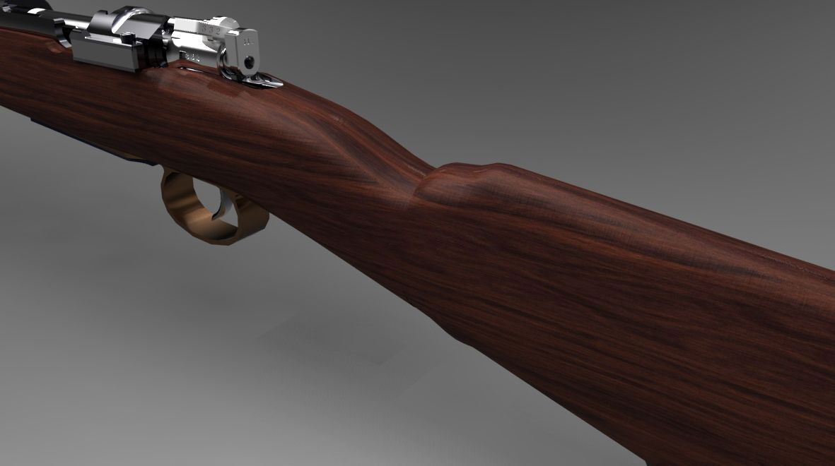 步枪3d模型（瑞典毛瑟步枪M38 SolidWorks文件）