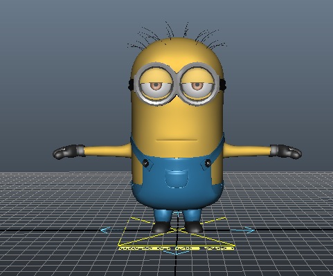 动漫模型：《卑鄙的我》之小黄人角色绑定模型 (MW Minion Jerry rig v1.0)