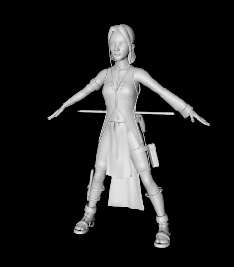 游戏人物模型：女孩模型（C4D/OBJ/MAX）