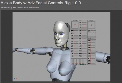 【maya】国外牛逼进阶面部动画模型——Alexia Body w Adv Facial Controls Rig 1.0