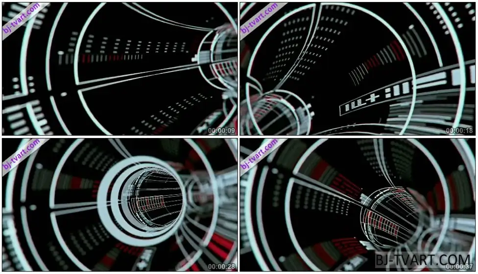 C4D创意视频电子隧道演绎视频C4D源文件