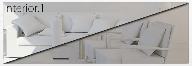 C4D沙发模型 Interior Model