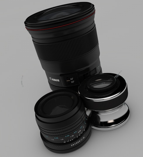 相机镜头模型：佳能自动镜头、手动镜头、转接头C4D高精模型 - C4D之家 - cinema4d_ 2013-12-29 下午2.54.12.jpg
