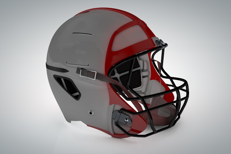头盔（安全帽）C4D模型 Football Helmet