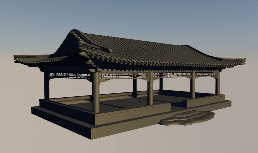 古建模型：凉亭3D模型 Ancient pavilion - C4D之家 - cinema4d_ 2013-12-31 下午8.50.30.jpg