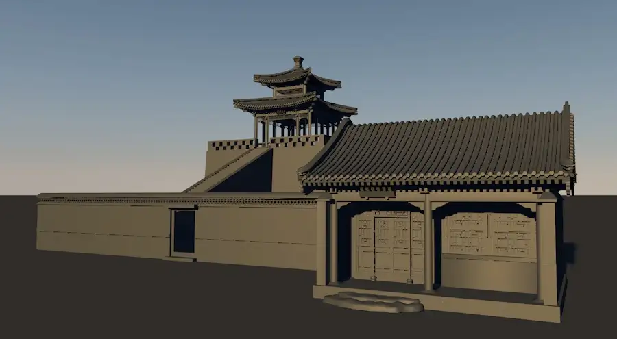 古建模型：城楼3D模型 Ancient tower - C4D之家 - cinema4d_ 2013-12-31 下午10.42.20.jpg