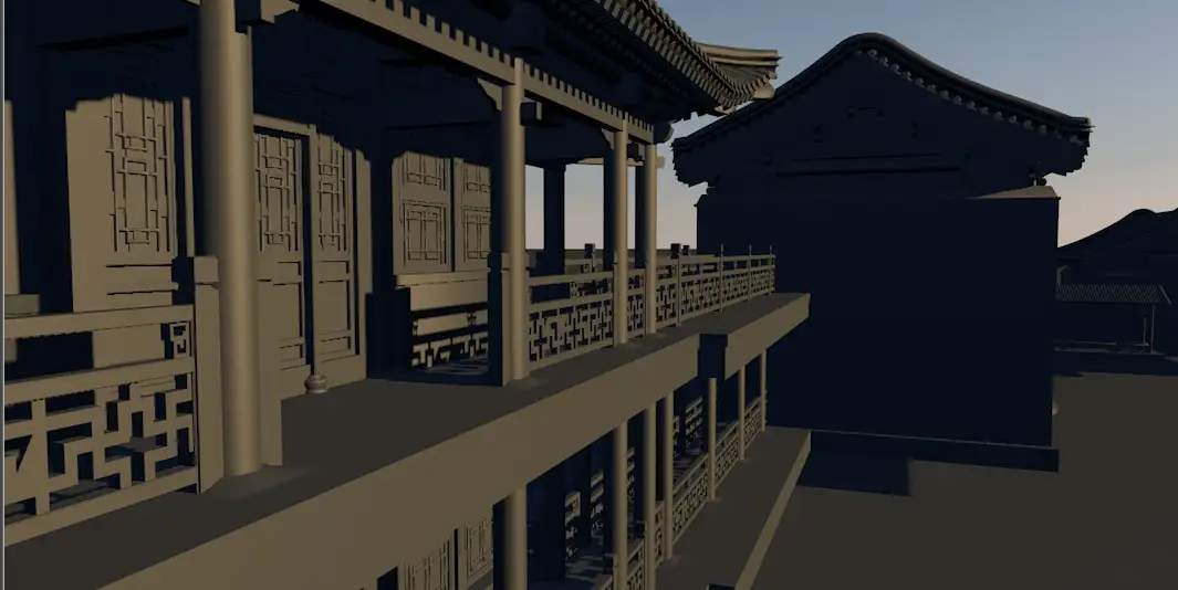 古建模型：两层客栈古建3D模型 Ancient Inn