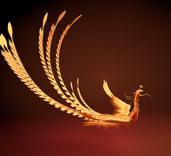 金凤凰C4D模型（C4D/obj/max，带材质和环境） - C4D之家 - cinema4d_ 2014-01-08 上午2.01.06.jpg