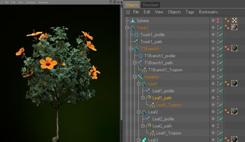 XFROG 5 for C4D R15汉化版 - C4D之家 - xfrog5_hierarchy.jpg