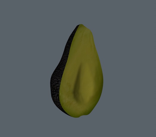 半个鳄梨3D模型 half avocado 3D model