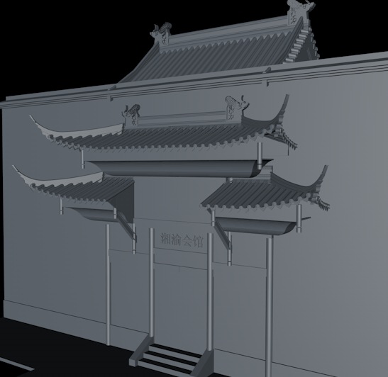 古建门楼（湘渝会馆）C4D模型 - C4D之家 - cinema4d_ 2014-01-17 下午1.53.08.jpg