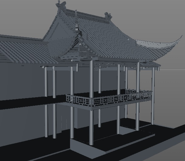 古建门楼（湘渝会馆）C4D模型