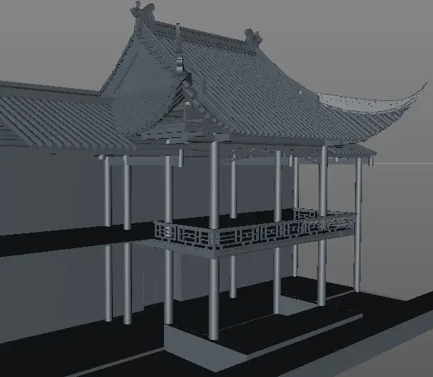 古建门楼（湘渝会馆）C4D模型