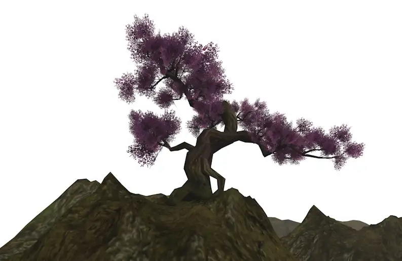 桃花树木C4D模型 peach blossom