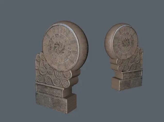 中式古建构件：抱鼓石C4D模型（C4D/OBJ/MAX） - C4D之家 - cinema4d_ 2014-01-17 下午6.59.14.jpg