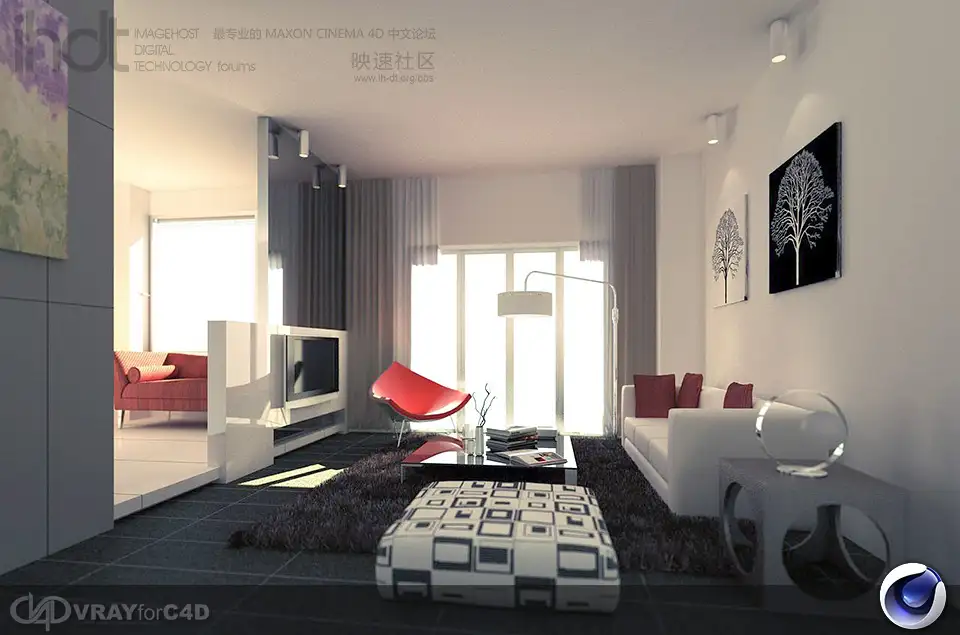 IHDT映速C4D教程第35季：VRAYforC4D室内渲染案例专题