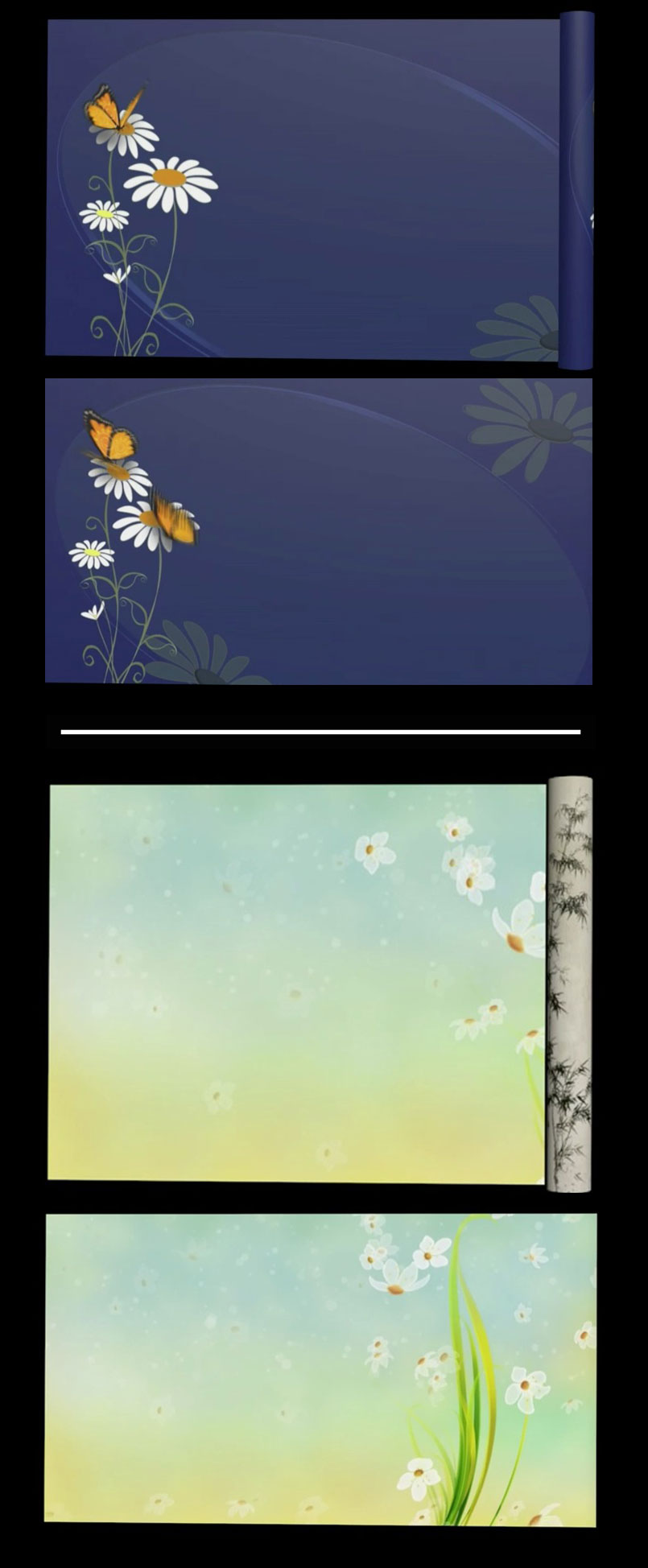 空白卷轴/画卷视频素材（MPG）