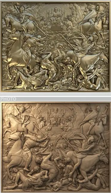 《羔羊》浮雕雕刻模型（STL雕刻三维模型）