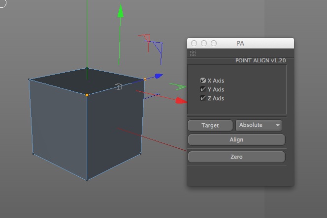 C4D R15对齐插件：Point Align 1.20（增加多物体间的点对齐）
