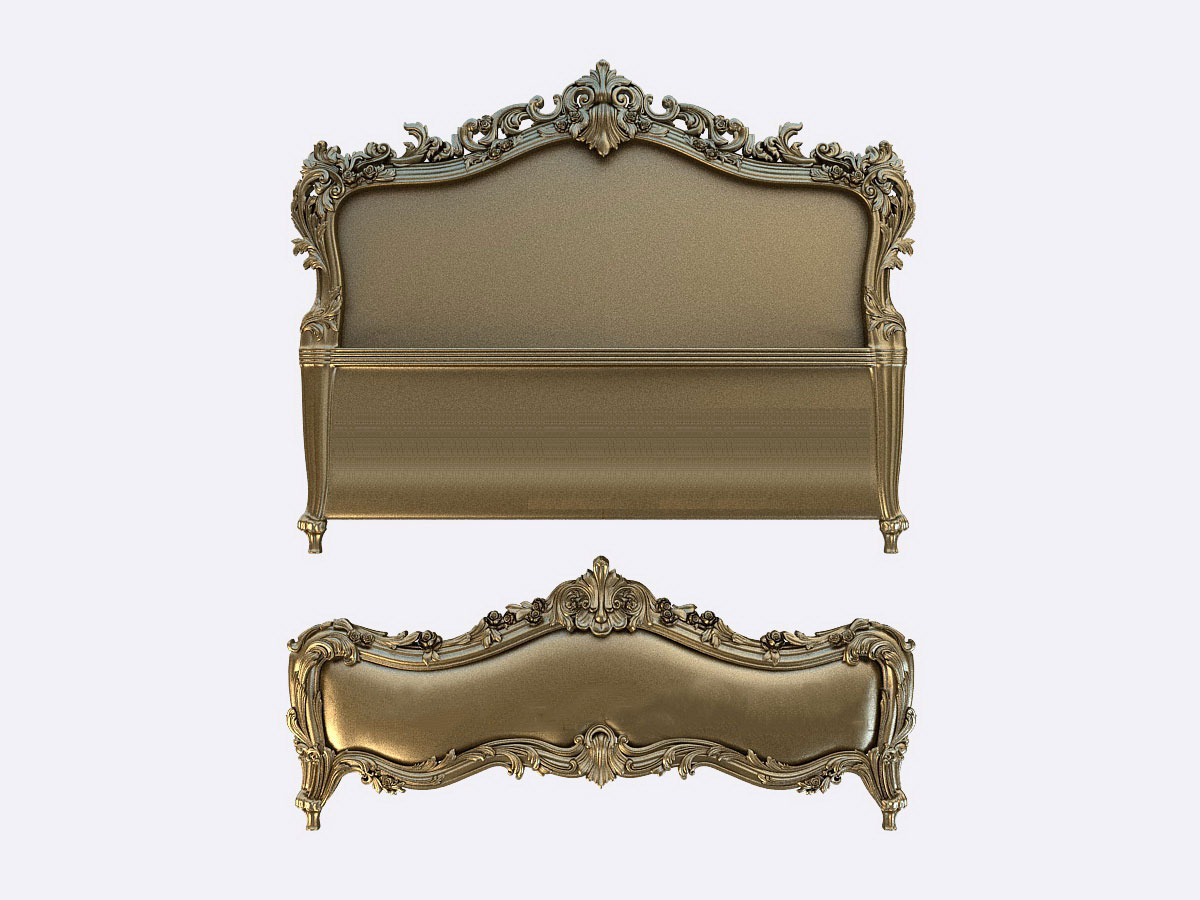 欧式床靠背3D雕刻模型（STL雕刻三维模型） - C4D之家 - 15954_0.jpg