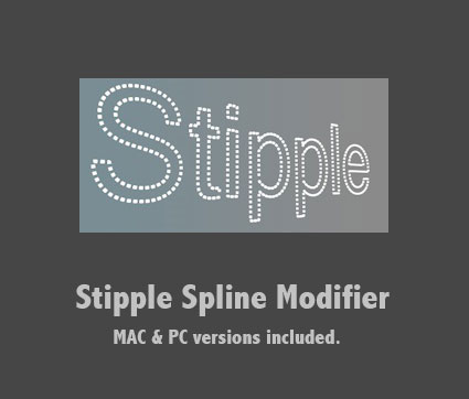 C4D虚线修改器插件 Stipple Spline Modifier