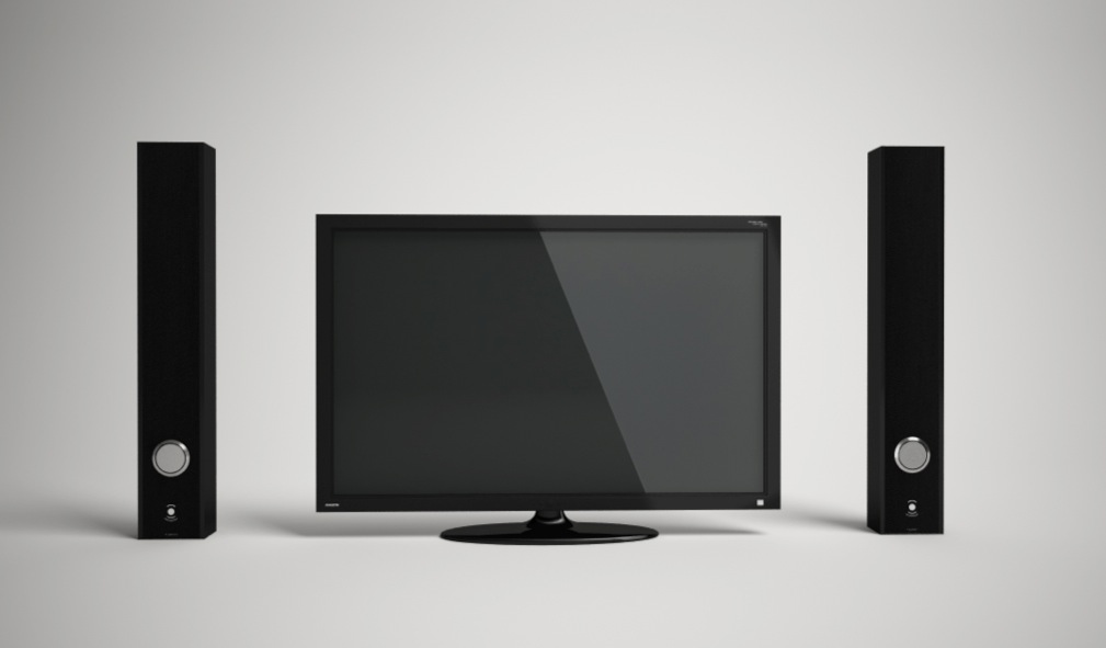 家庭影院C4D模型：电视 音箱（vray渲染） - C4D之家 - cinema4d_ 2014-02-20 下午8.06.33.jpg