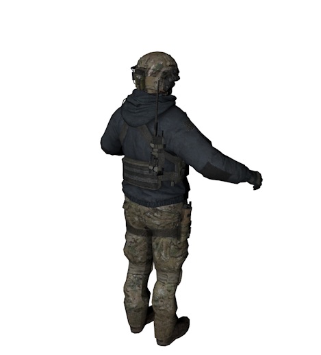 美国军人C4D模型 Delta