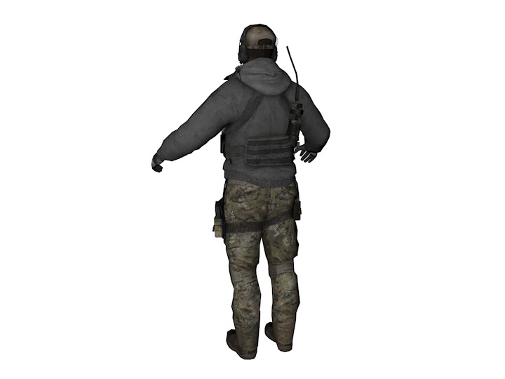 迷彩军人 国外军人C4D模型 Grinch