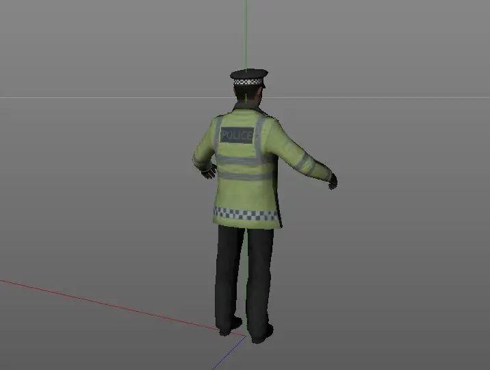 伦敦警察C4D模型 London Cop
